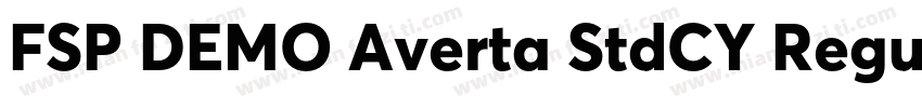 FSP DEMO Averta StdCY Regular字体转换
